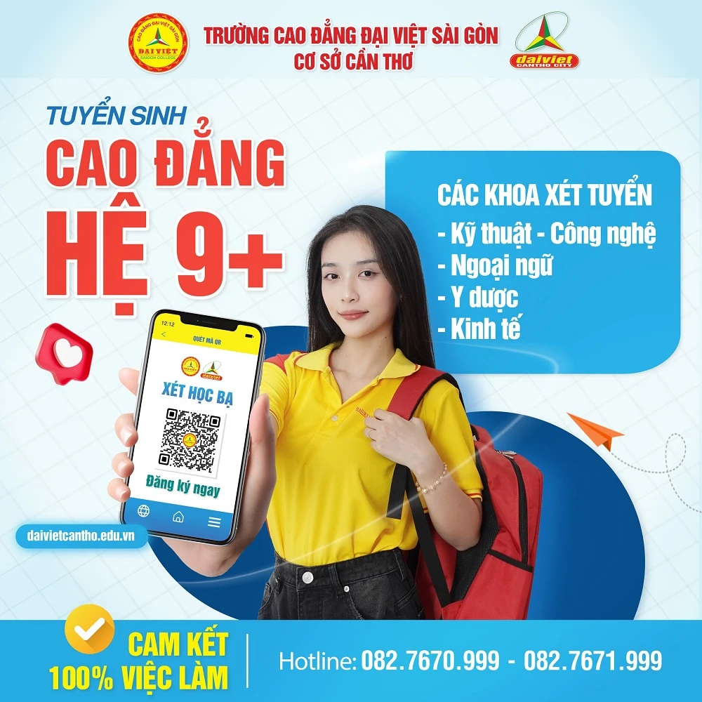 Thông Báo Tuyển Sinh Cao Đẳng Hệ 9+ Năm 2025