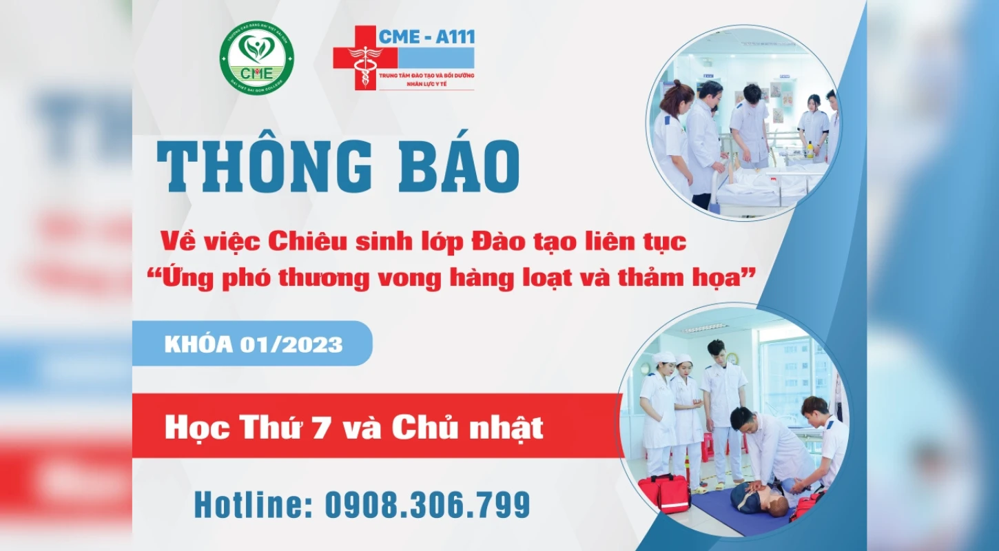Tuyển Sinh Khóa Tập Huấn Ứng Phó Thương Vong Hàng Loạt & Thảm Họa